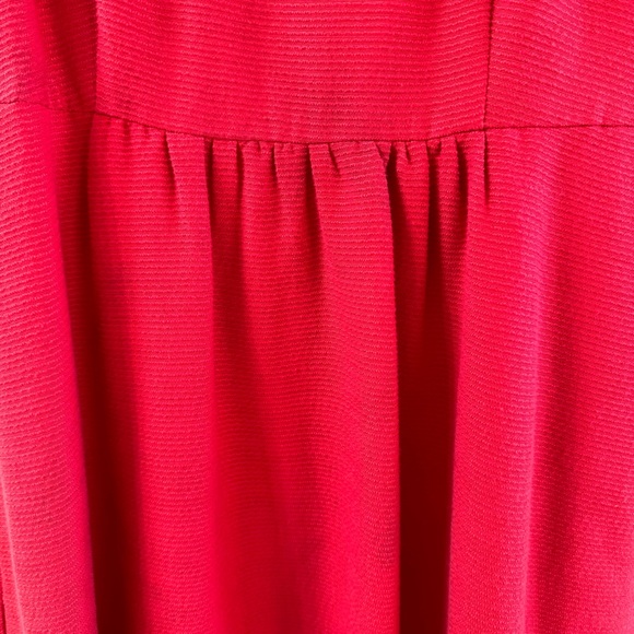 Maeve Anthropologie Sleeveless Red Lattice Neck Cotton Blend Midi Dress - Picture 8 of 15